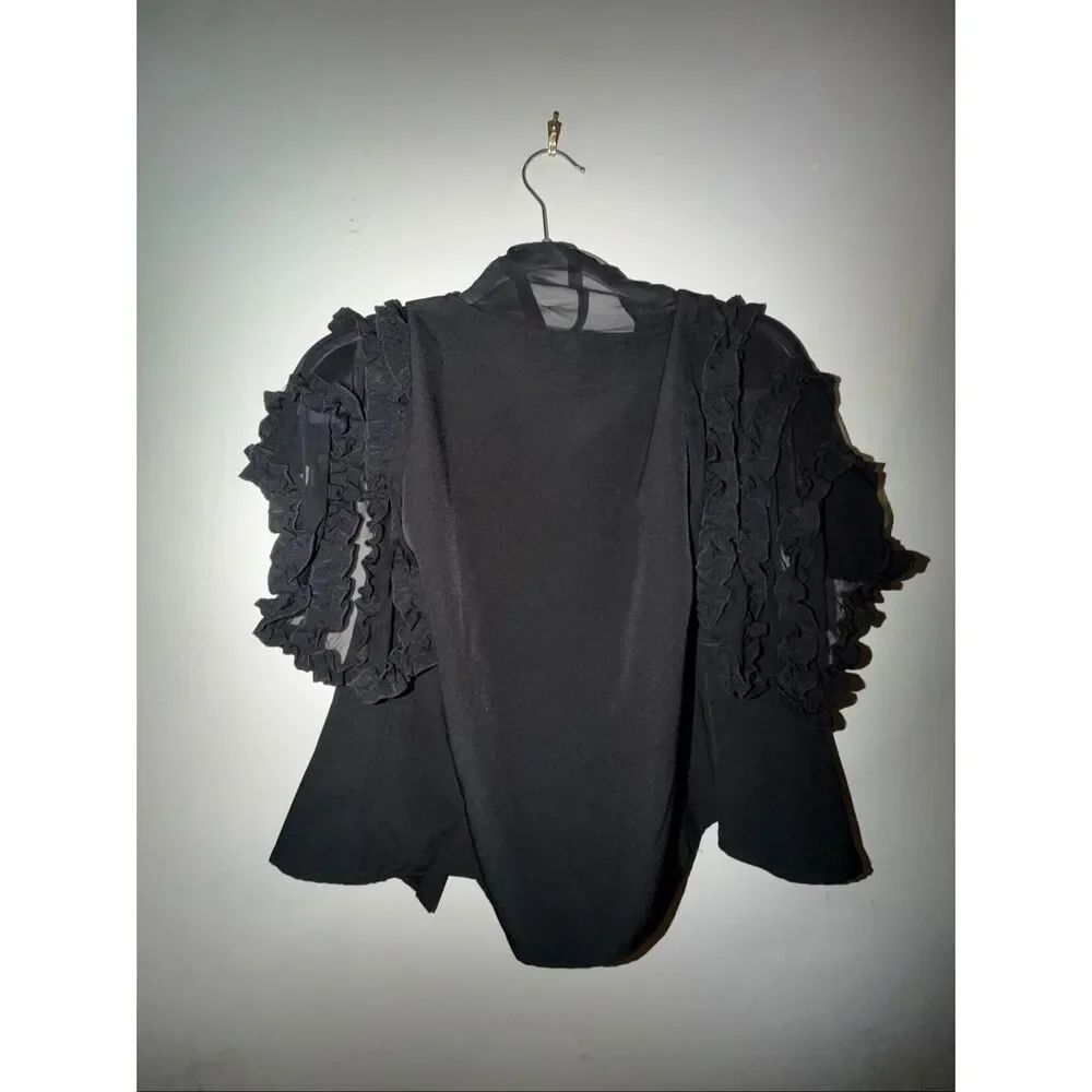 People’s market size S black womens blouse